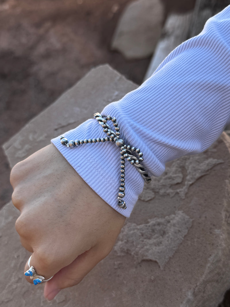 Pearl Bow Tie Cuff
