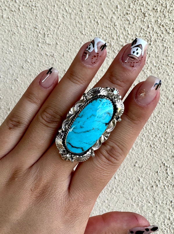 Large Oval Turquoise Ring