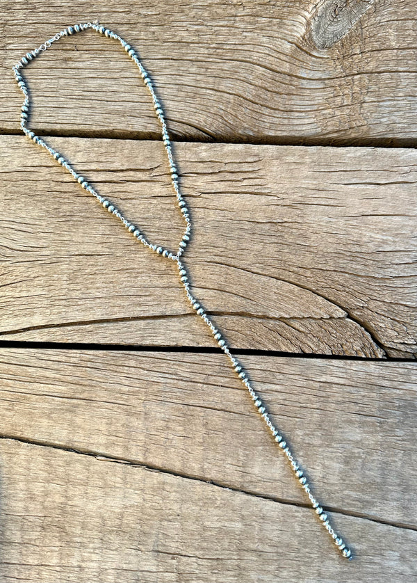 Beaded Drop Lariat Necklace