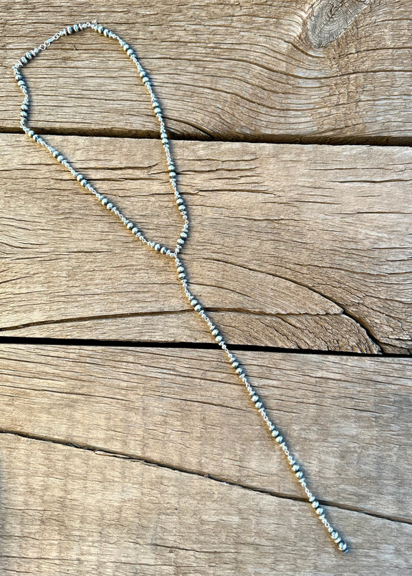 Beaded Drop Lariat Necklace