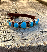 Wrap Me In Turquoise Leather Bracelet