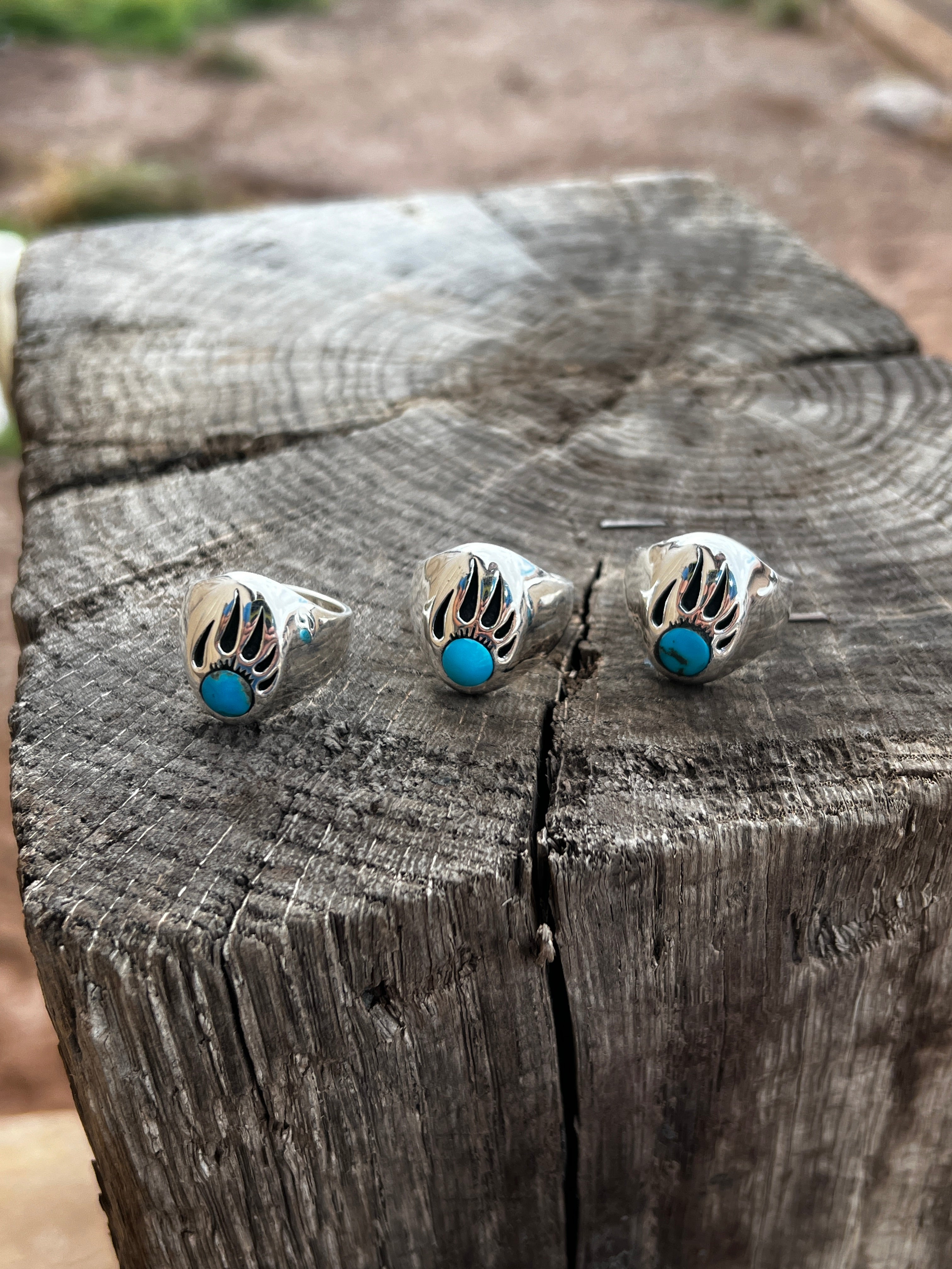 【オープニングセール】 Bear Claw Turquoise Men's Ring ネックレス・ペンダント