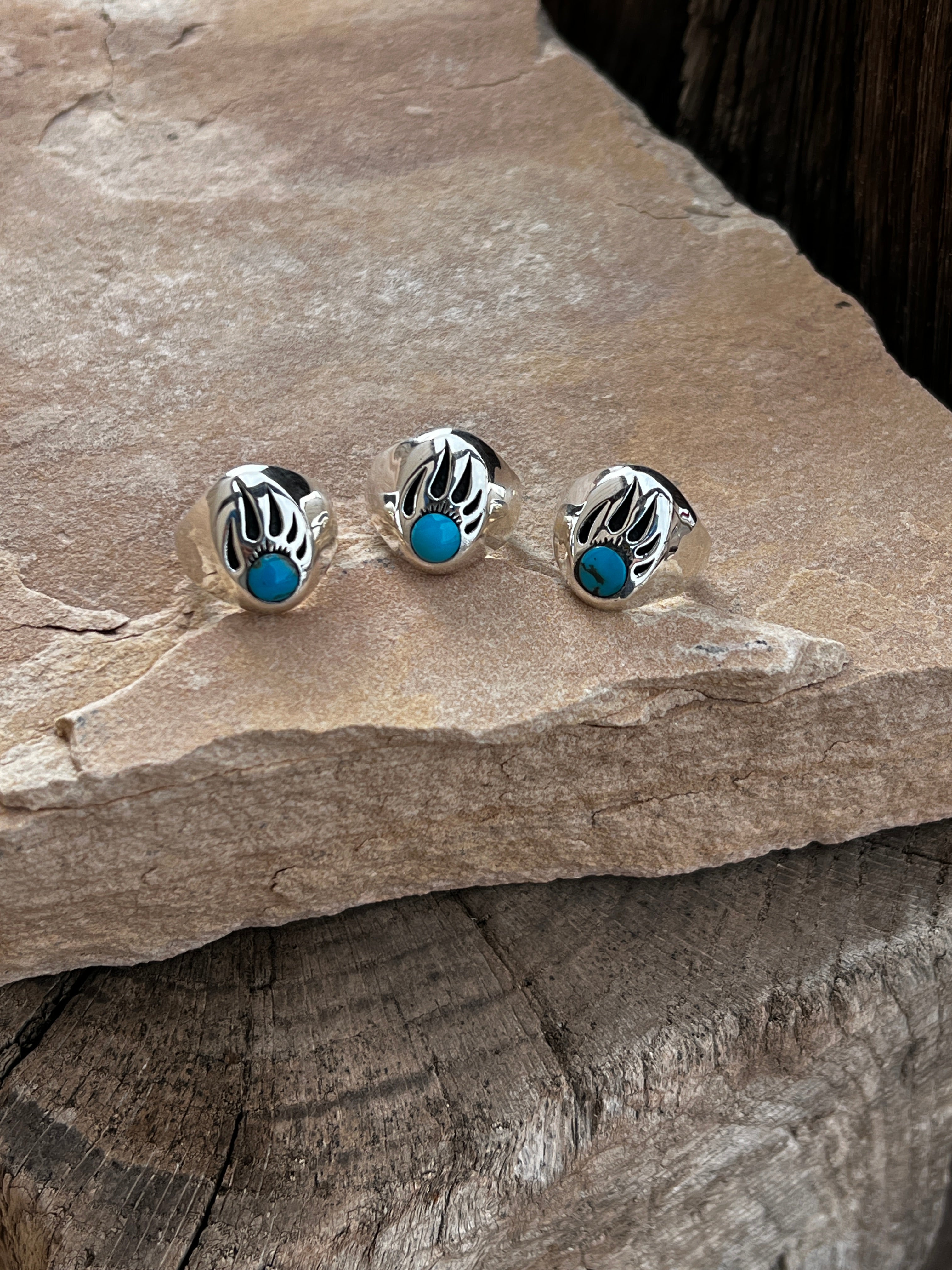 Bear Claw Turquoise Men's Ring
