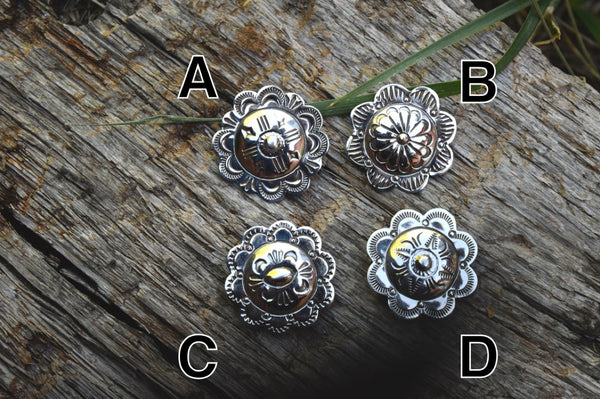 SMALL VINTAGE STAMPED CONCHOS FROM THE RODGERS COLLECTION