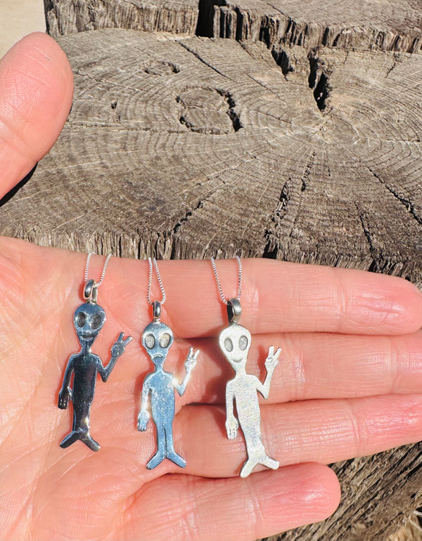 Silver Alien Pendant