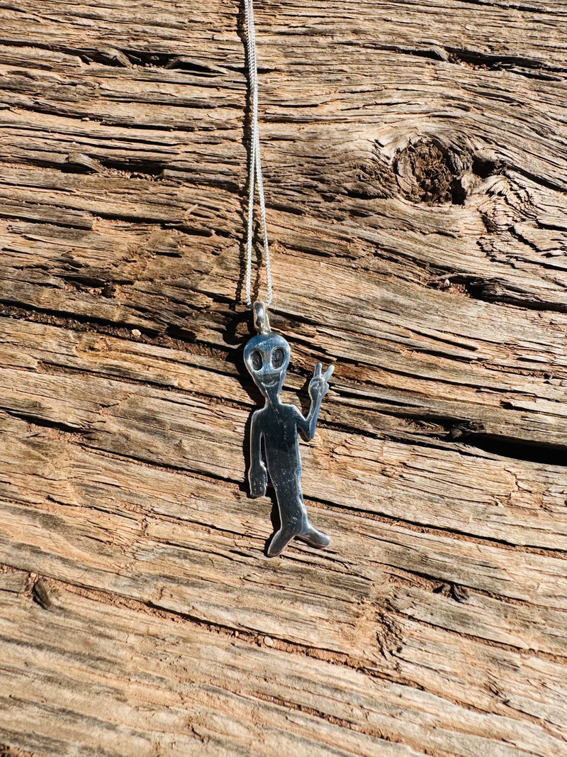 Silver Alien Pendant