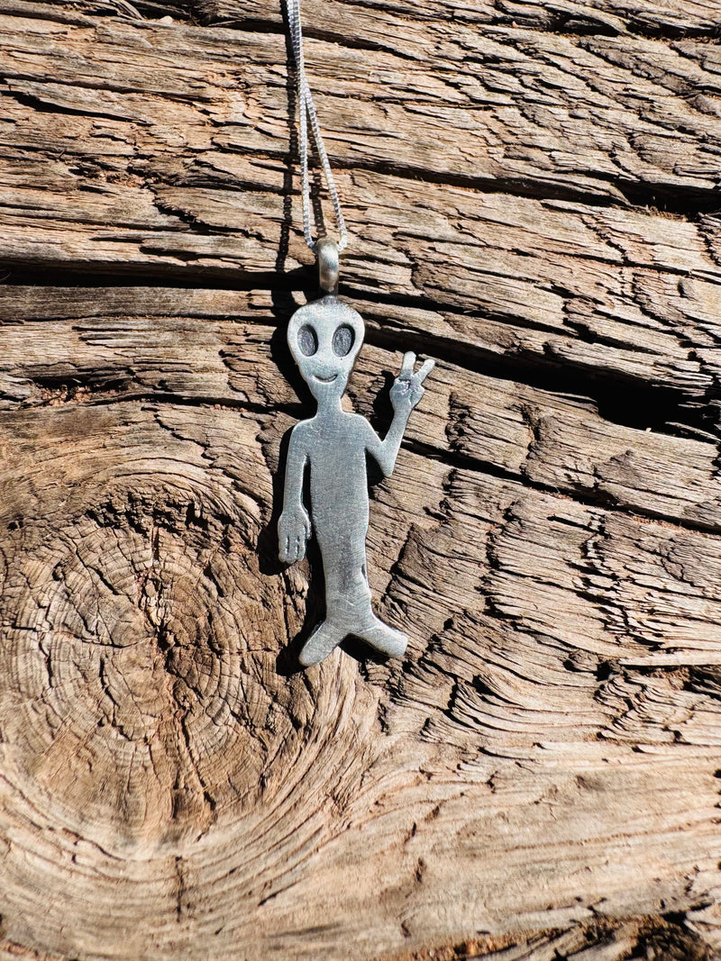 Silver Alien Pendant