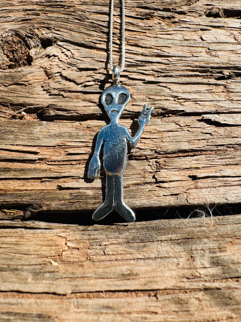 Silver Alien Pendant