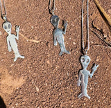 Silver Alien Pendant