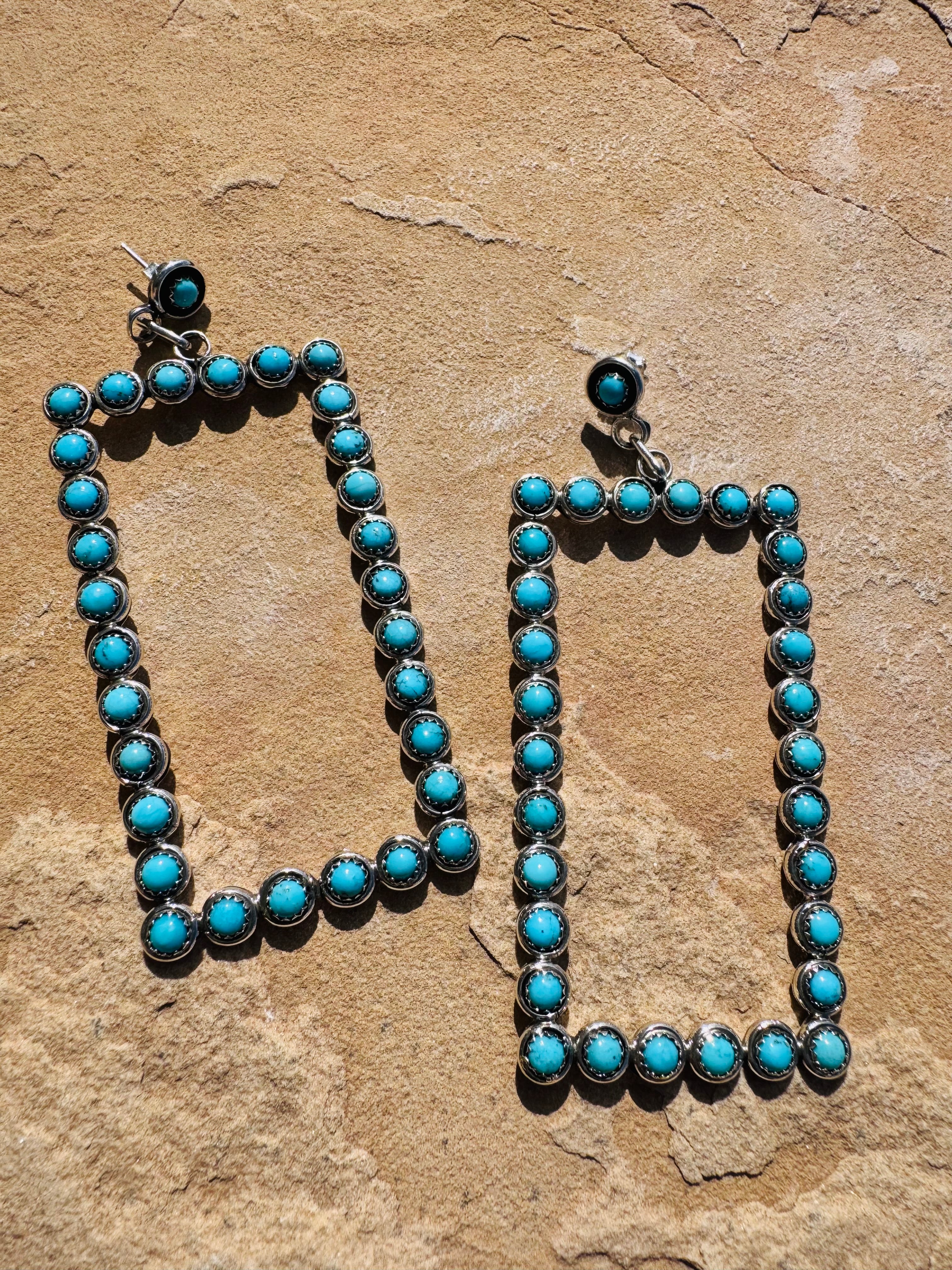 Rectangular Turquoise Earrings