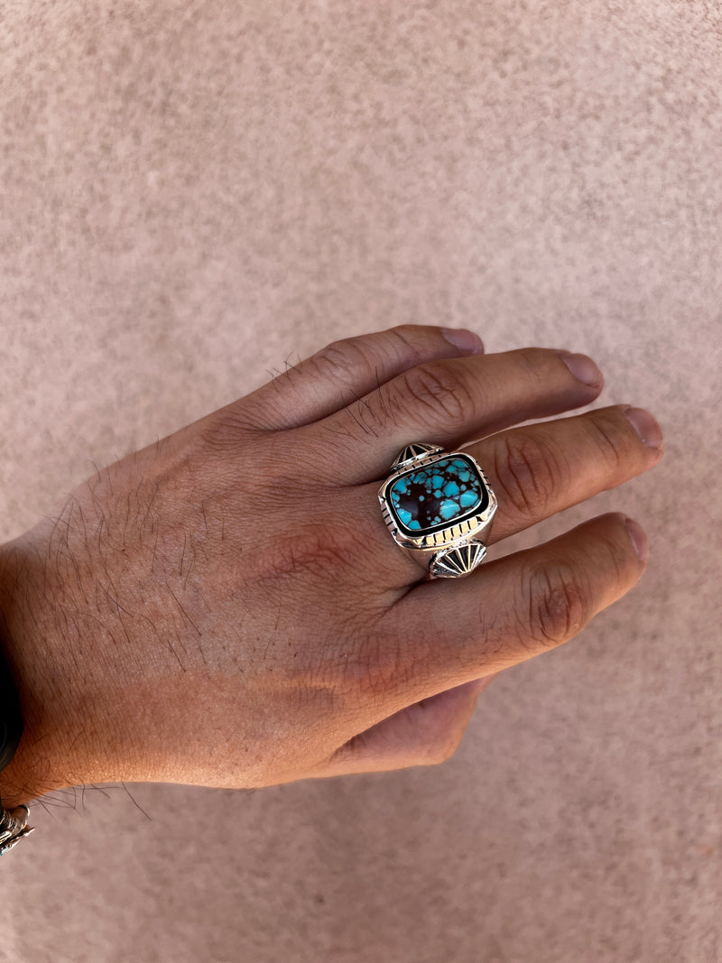 Cleopatra's Royal Web Turquoise Men's Ring