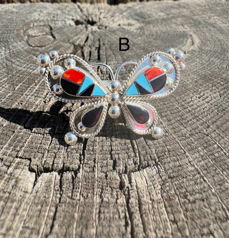 Twisted Silver Butterfly Ring