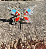 Twisted Silver Butterfly Ring