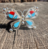 Twisted Silver Butterfly Ring