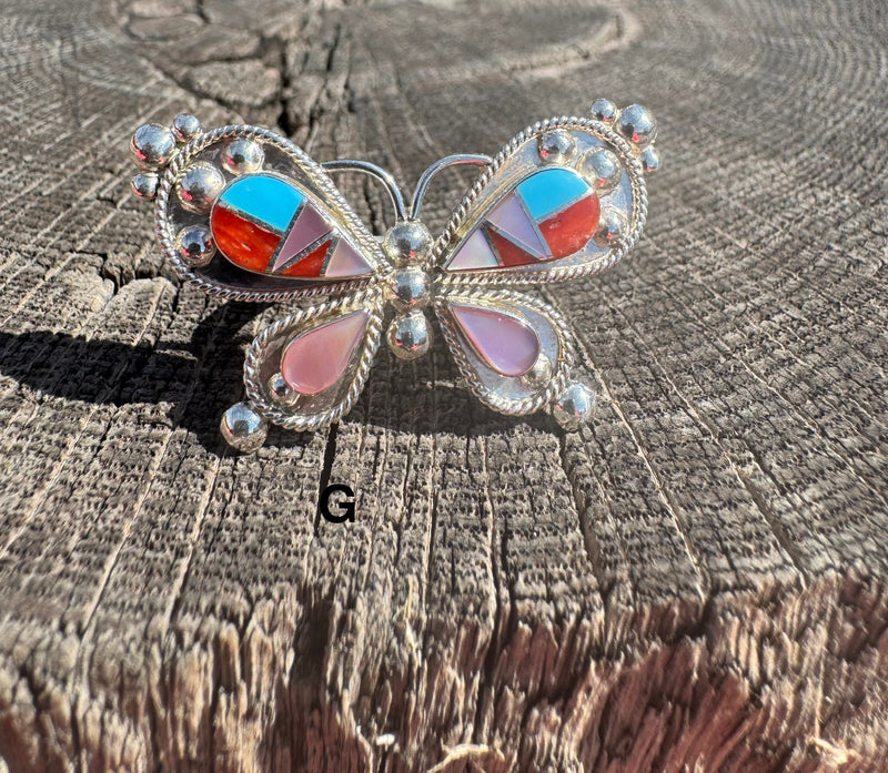 Twisted Silver Butterfly Ring