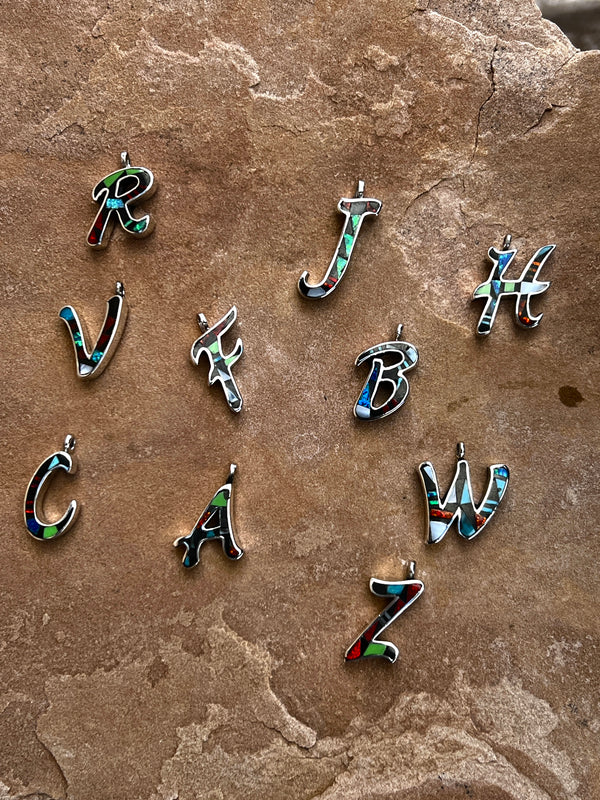 CHACO INITIAL MULTI COLOR ZUNI PENDANTS