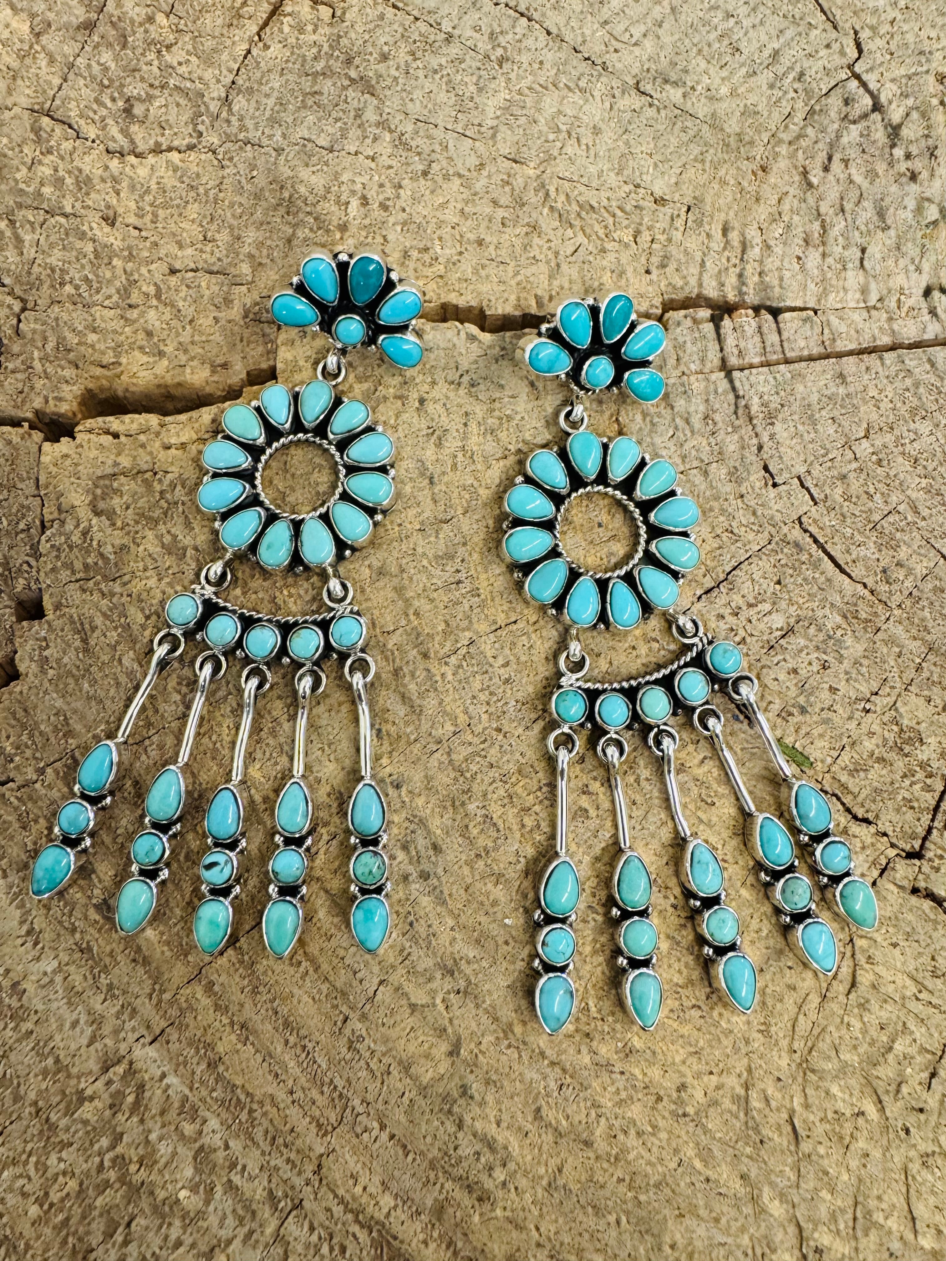 Turquoise Chandelier Earrings