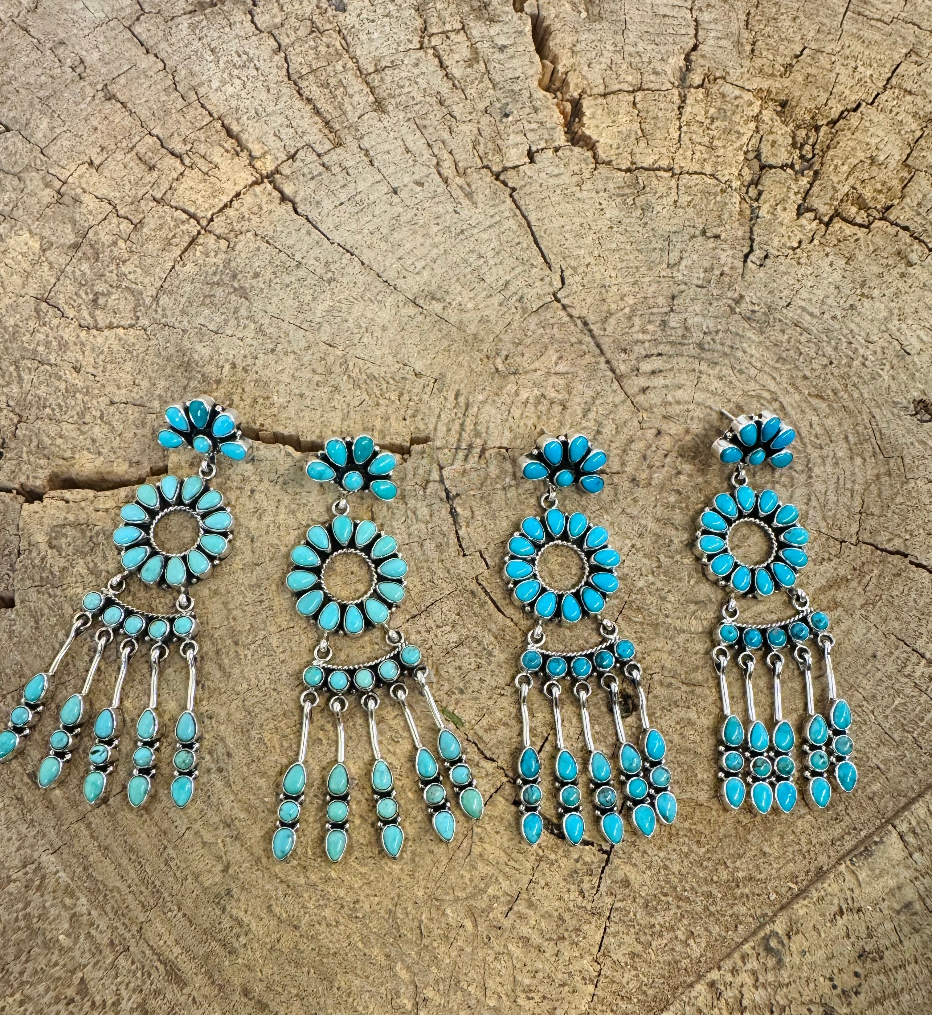 Turquoise Chandelier Earrings