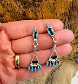 Mini Turquoise Chandelier Earrings