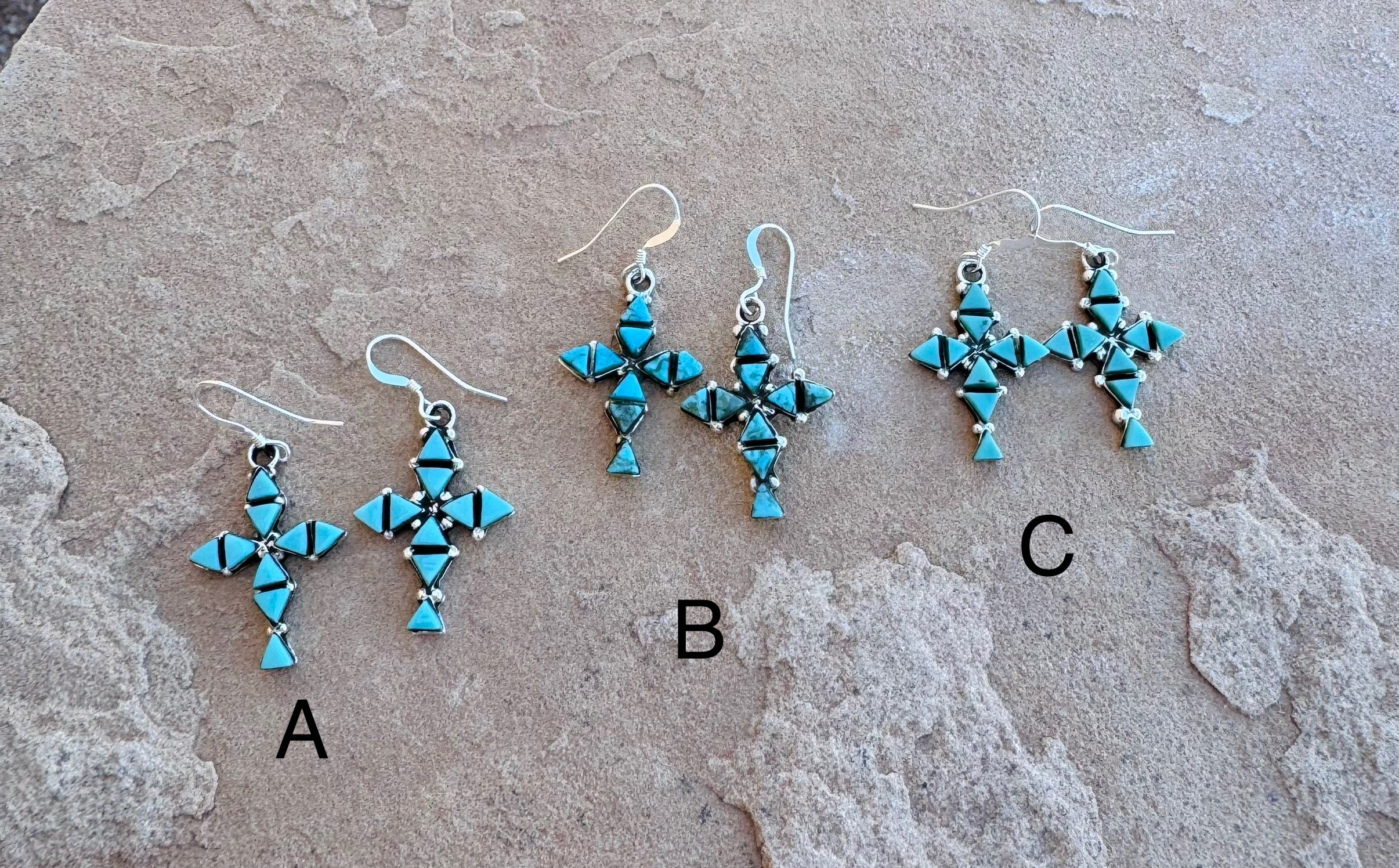 Triangular Turquoise Cross