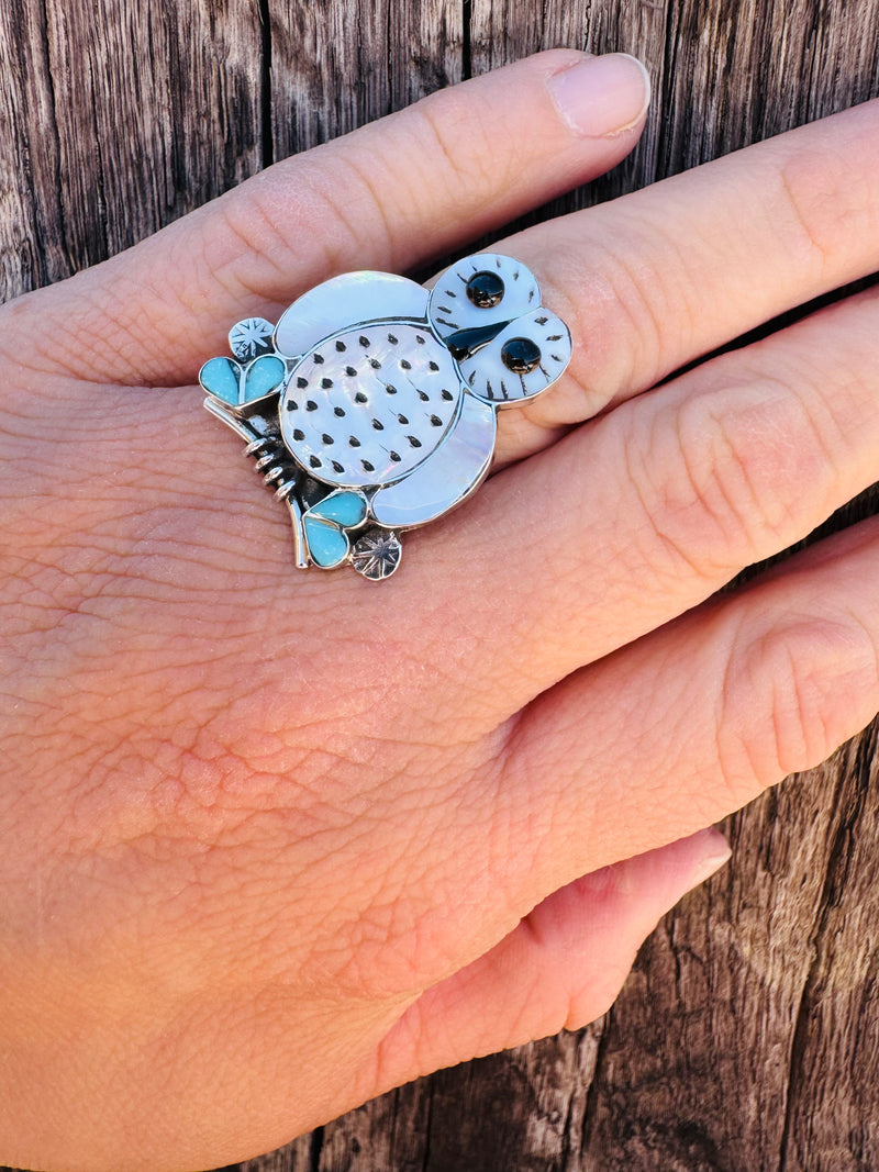 White Owl Ring