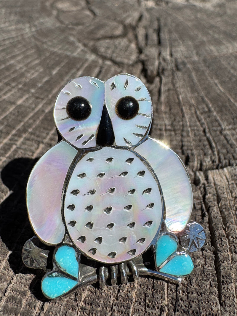 White Owl Ring