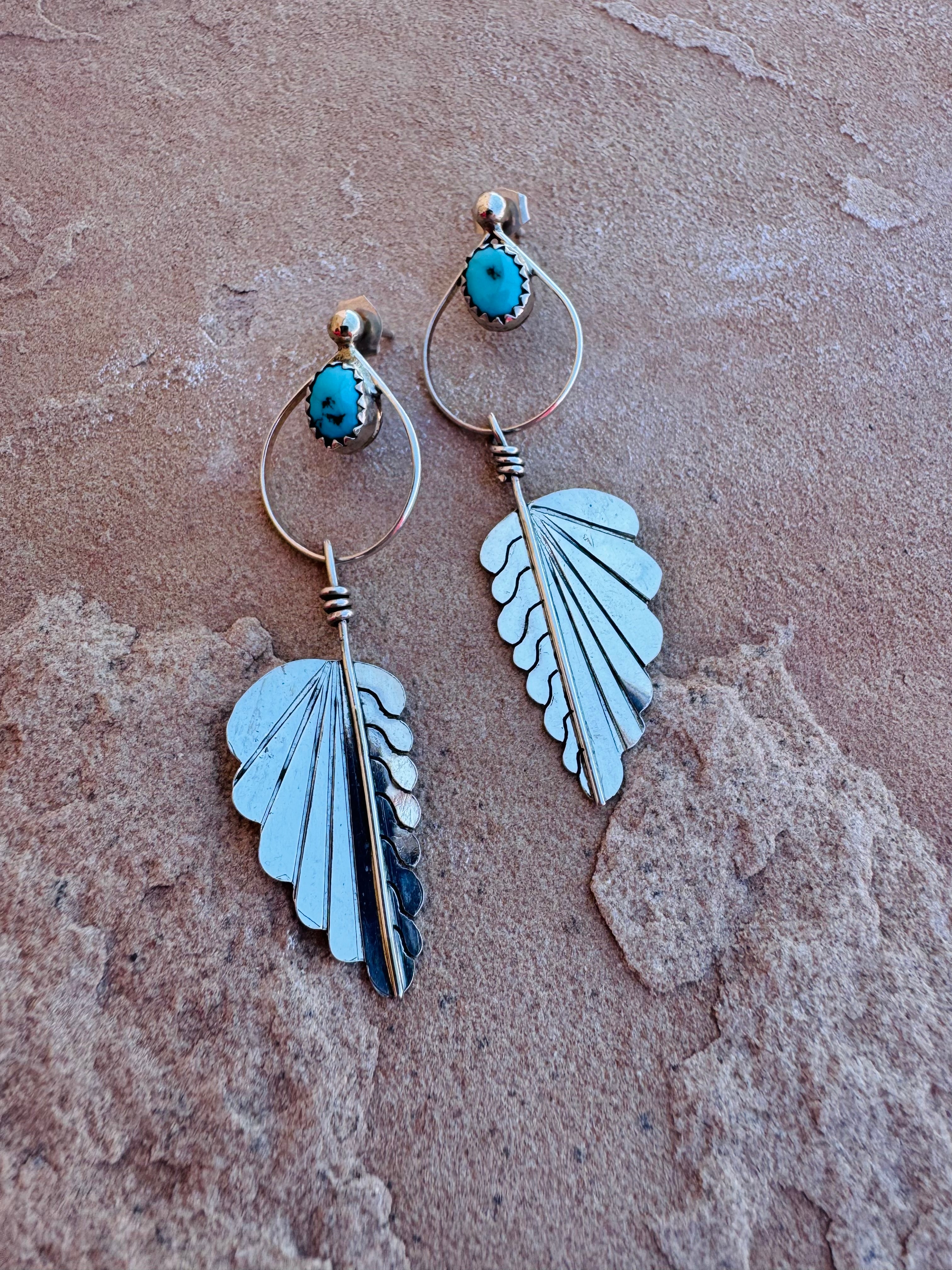 Fly Away Turquoise Earrings