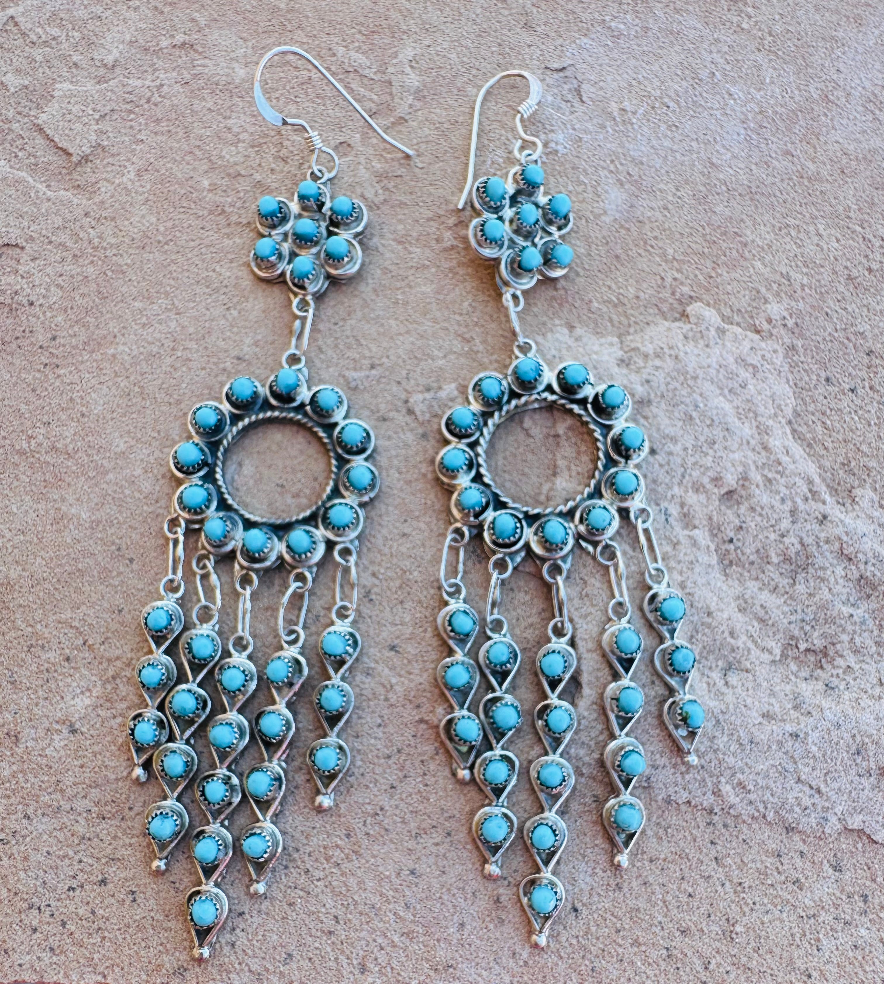 Turquoise Dream Catcher Earrings