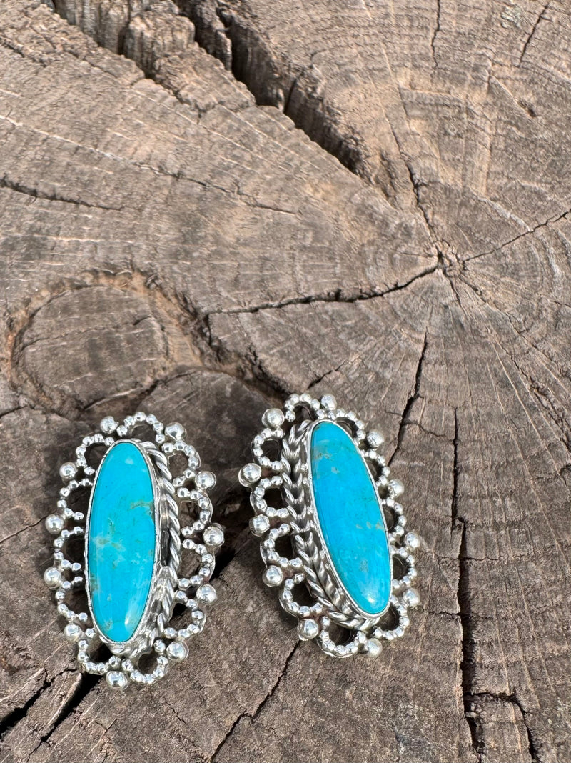 Turquoise Oval Earrings