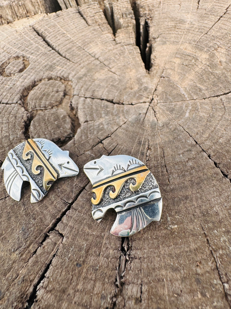 Beautiful Engraved Silver Bear
