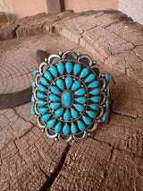 Ceremonial Turquoise Cluster Cuff