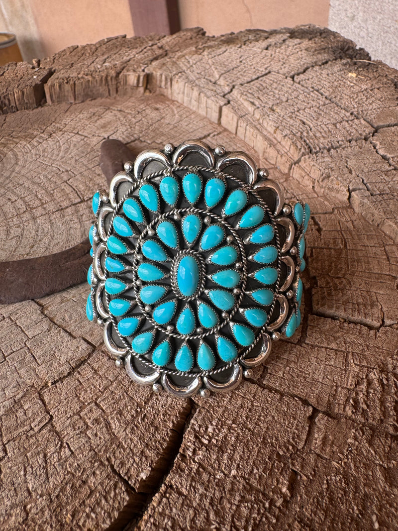 Ceremonial Turquoise Cluster Cuff
