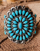 Ceremonial Turquoise Cluster Cuff