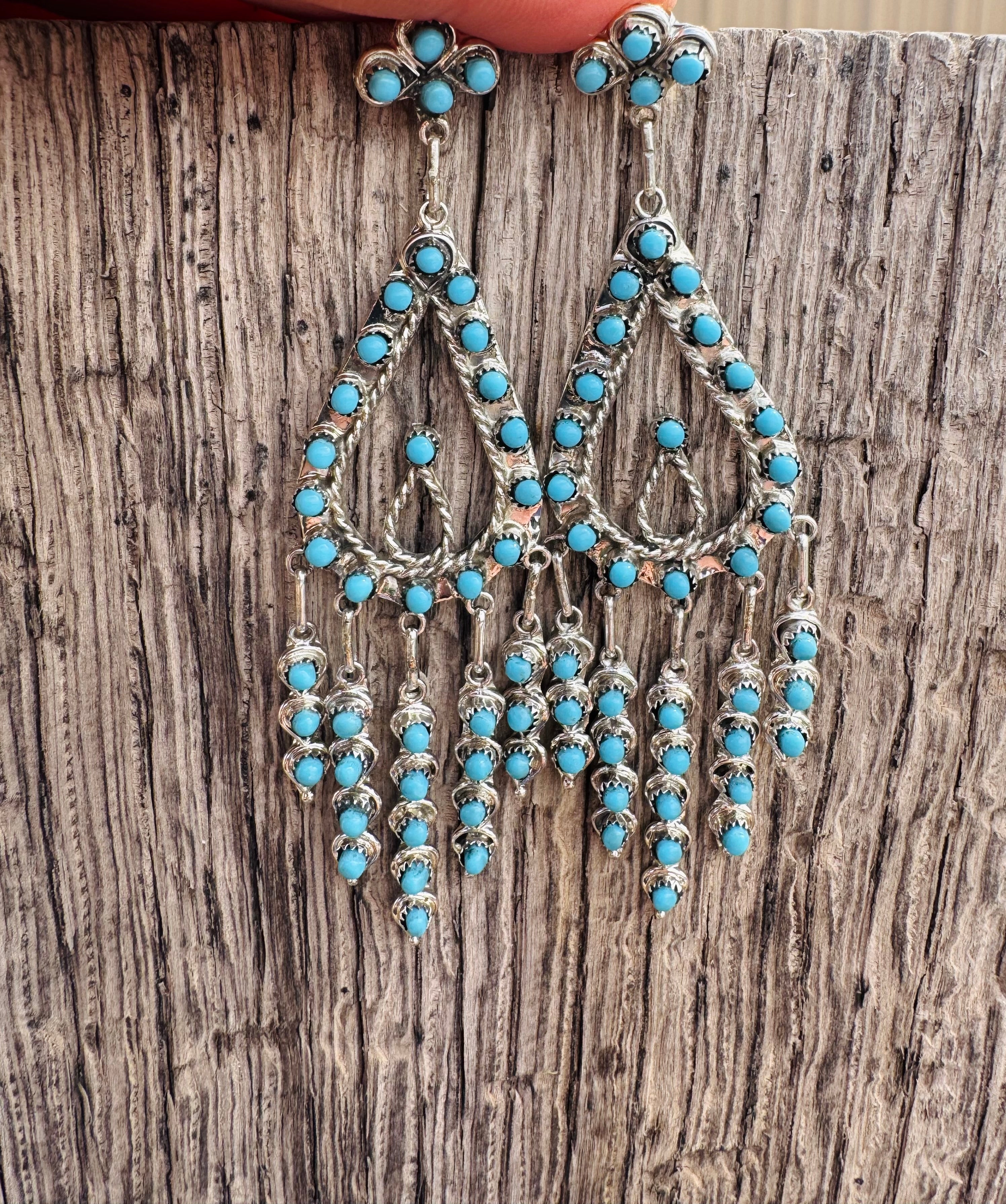 Turquoise Teardrop Dangle Earrings