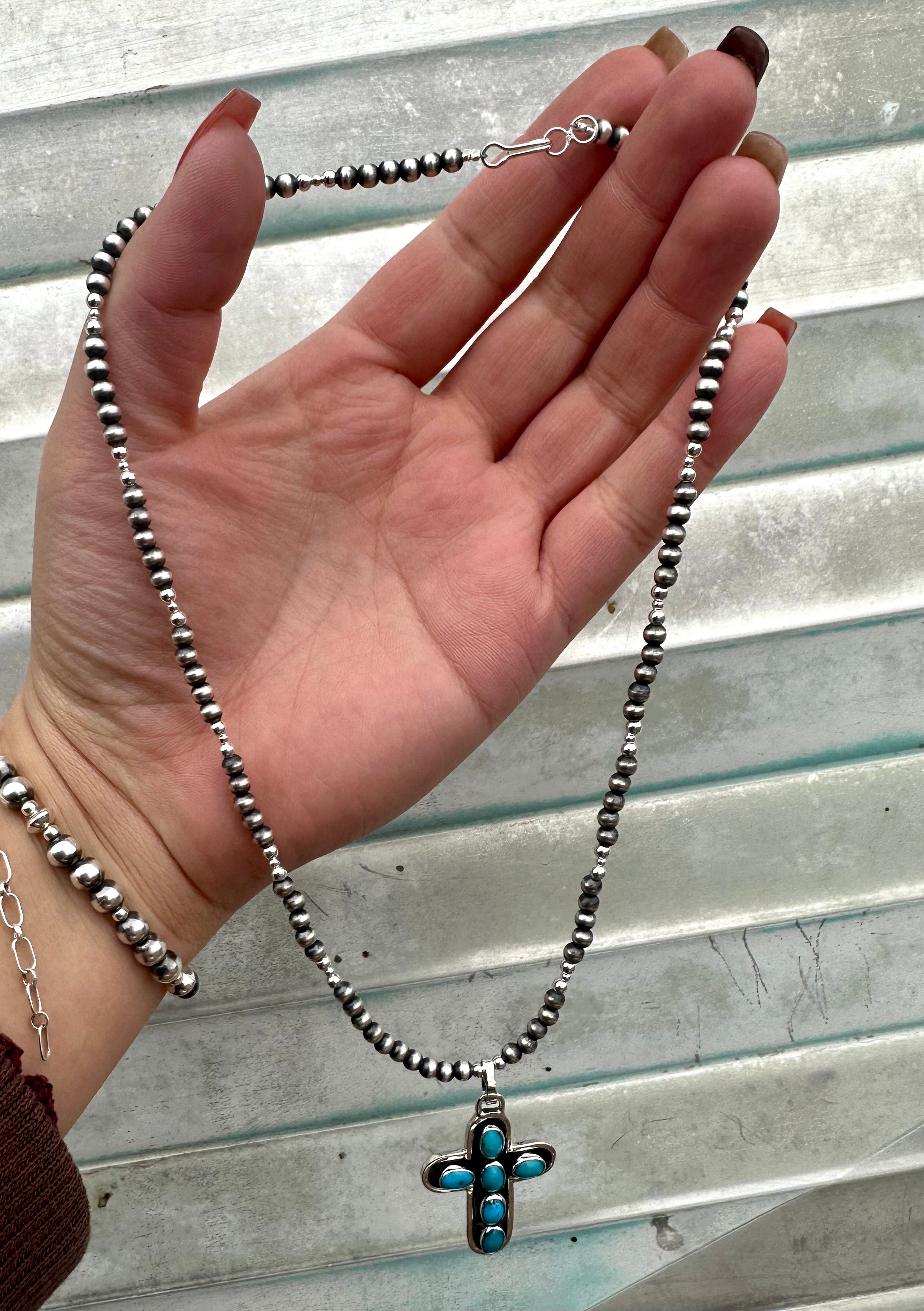 Simple Beauty Five Stone Cross Pendant (Pendant Only)