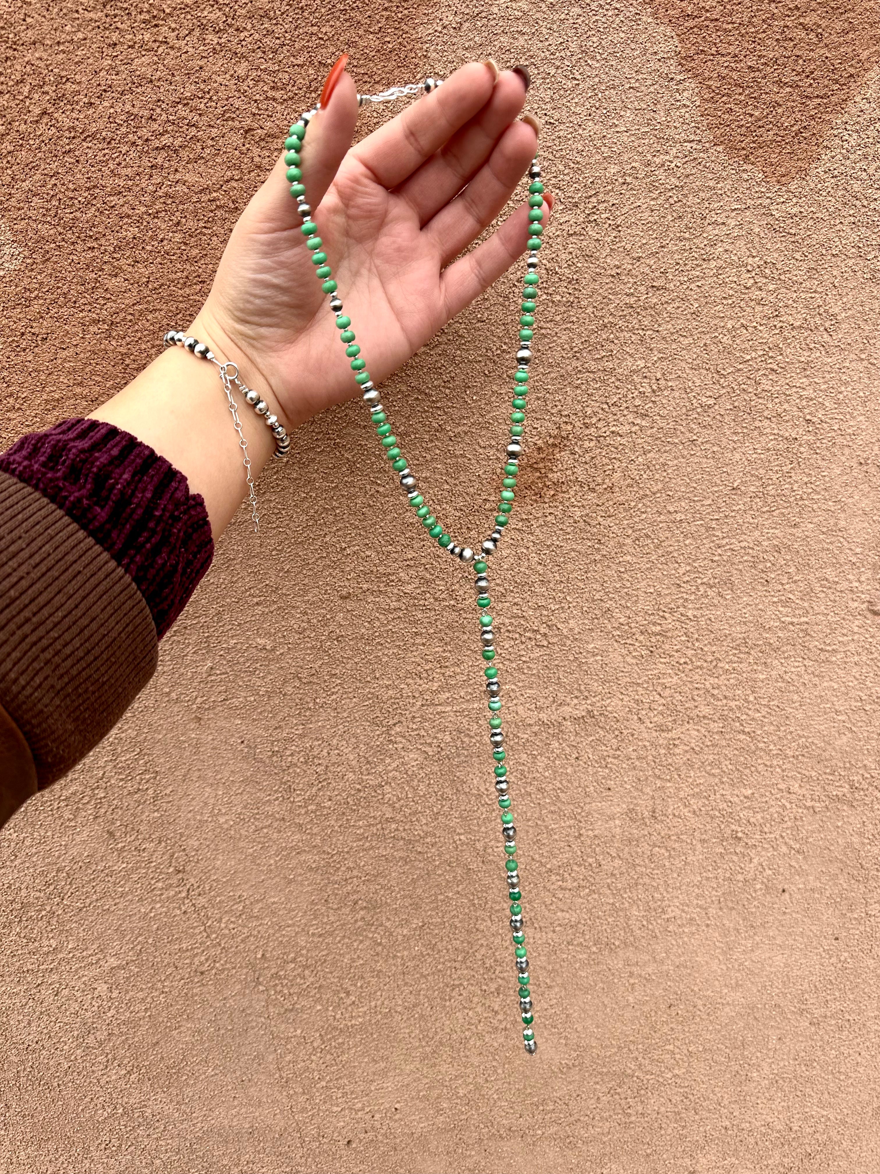 Turquoise Beaded Drop Lariat