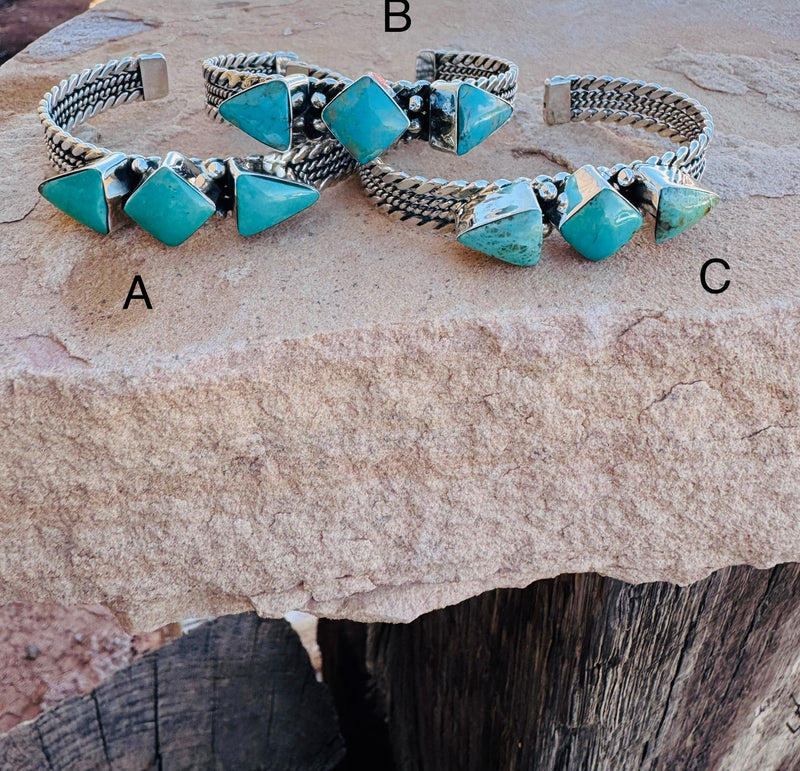 Braided Tri Stone Cuff