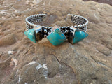 Braided Tri Stone Cuff