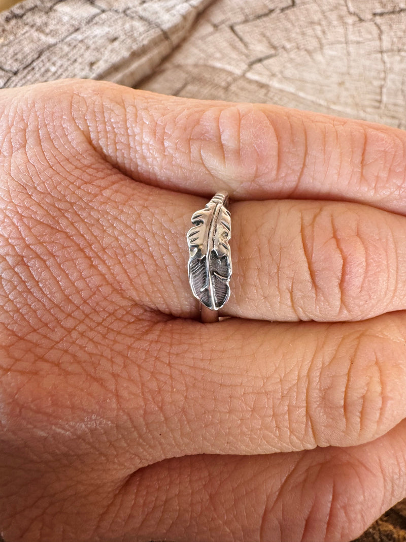 Silver Feather Ring