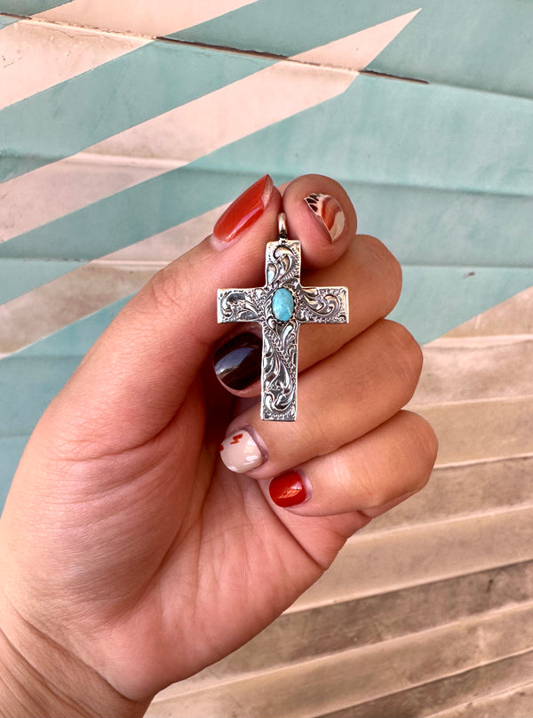 The Paisley Turquoise Cross