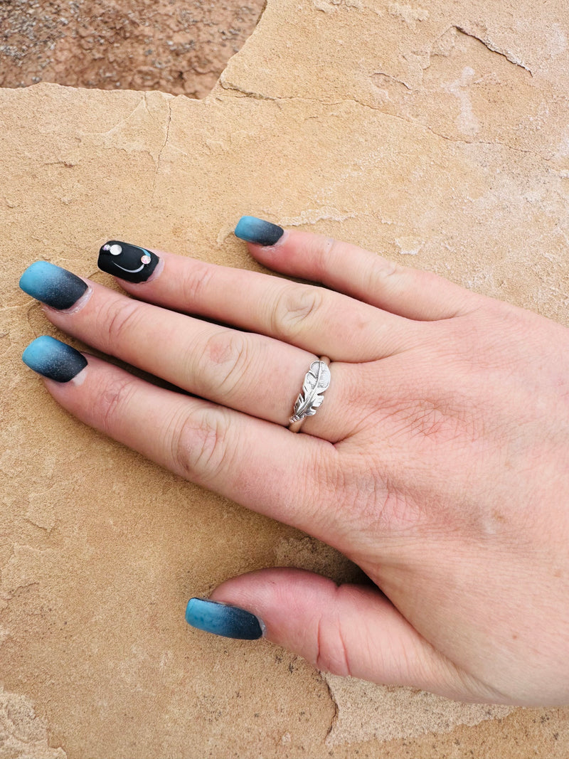 Silver Feather Ring