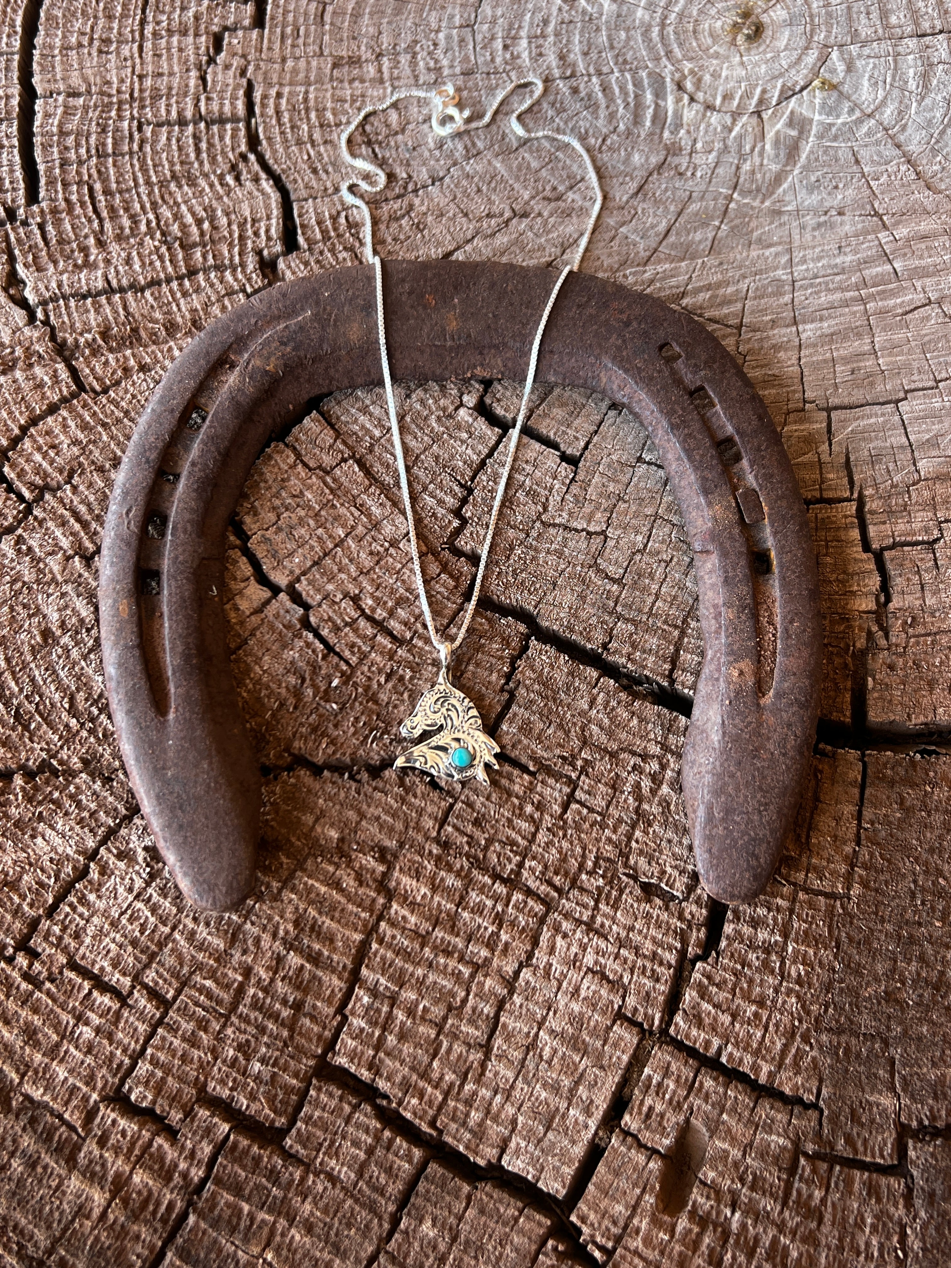 Yee Yee Engraved Horse Pendant