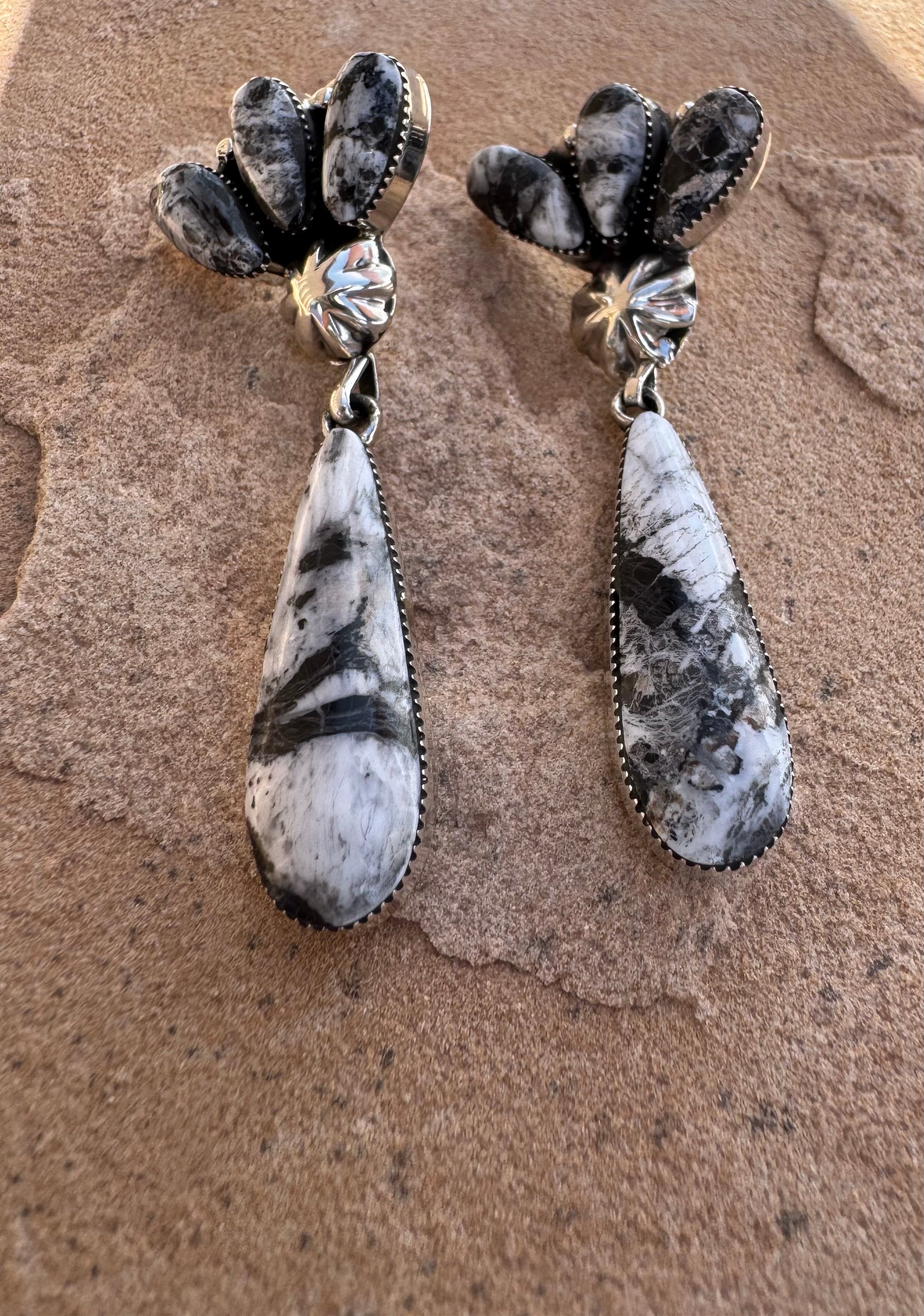 White Buffalo Drop Earring