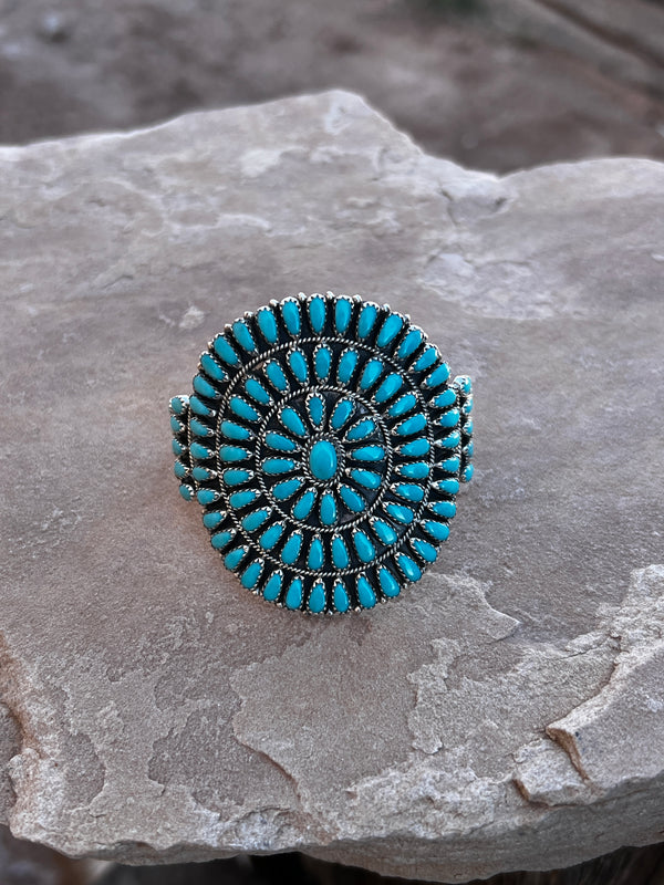 Kingman Cluster Cuff Navajo Artist Zeita Begay