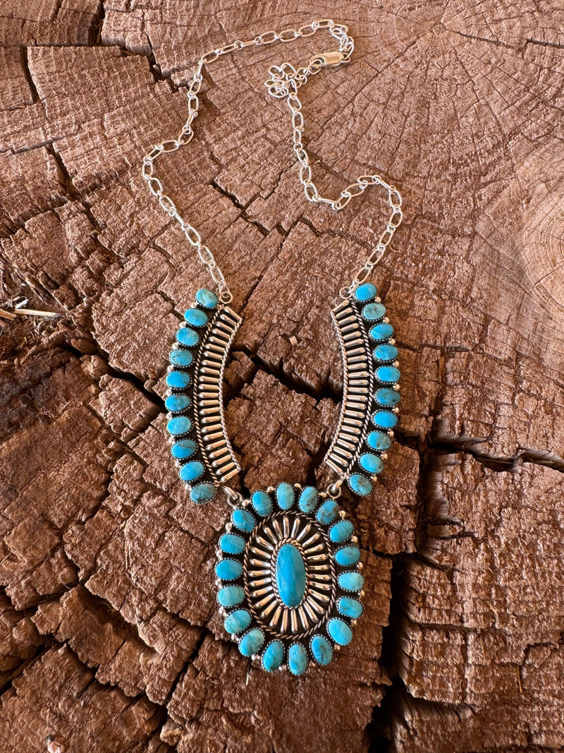 Kingman Turquoise Collared Necklace