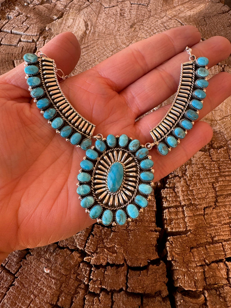 Kingman Turquoise Collared Necklace