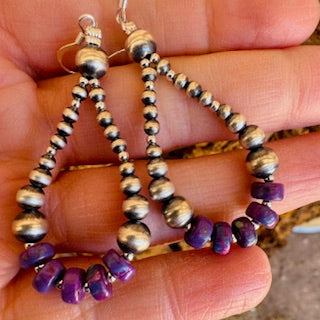 Purple Spiny Oyster Shell Earrings