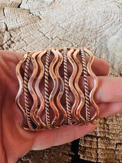 Wavy Copper Bracelet