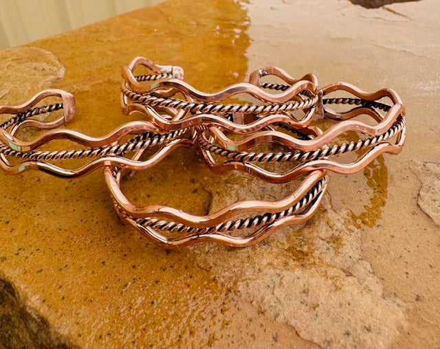 Wavy Copper Bracelet