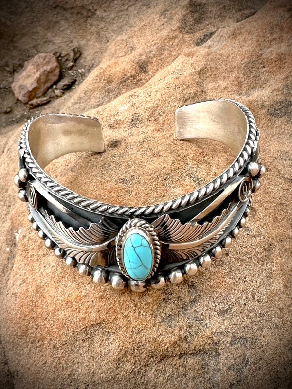 Frankly Speaking Turquoise Cuff